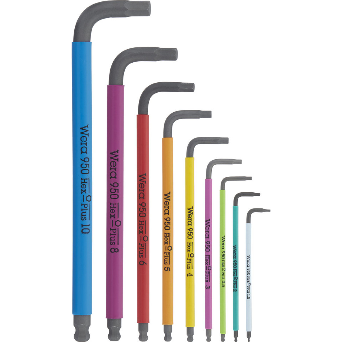 Wera 950/9 Hex-Plus Multicolour 1 L formos šešiakampių raktų rinkinys | 9 dalių Wera 950/9 Hex-Plus Multicolour 1 L formos šešiakampių raktų rinkinys | 9 dalių