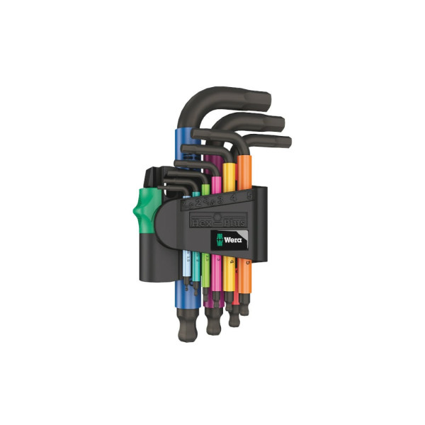 Wera 950/9 Hex-Plus Multicolour 2 L formos šešiakampių raktų rinkinys | 9 dalių