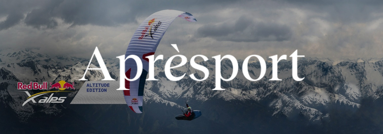 Person in the background paragliding