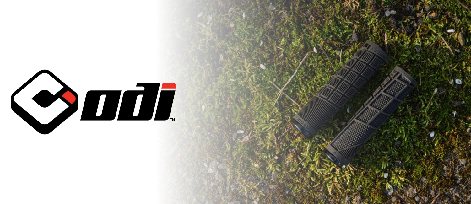 Dviračio vairo rankenėlės padėtos ant žolės