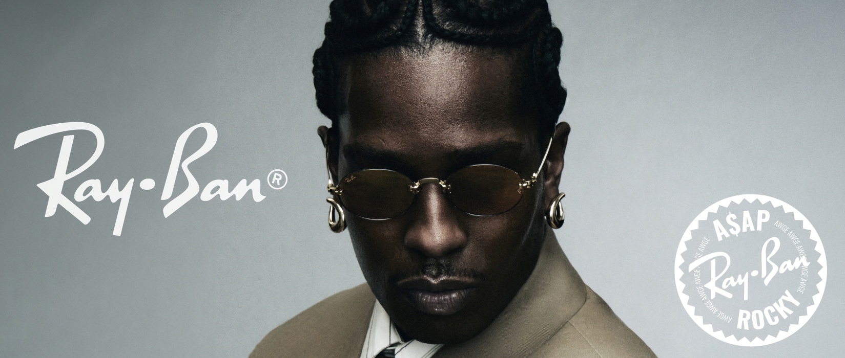 Asap Rocky dainininkas su akiniais nuo saulės