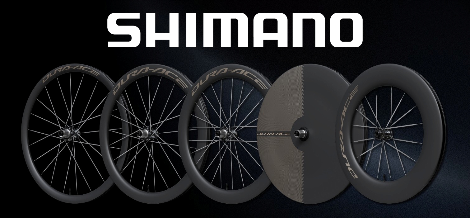 Išrikiuoti Shimano Dura-Ace plentiniai ratai