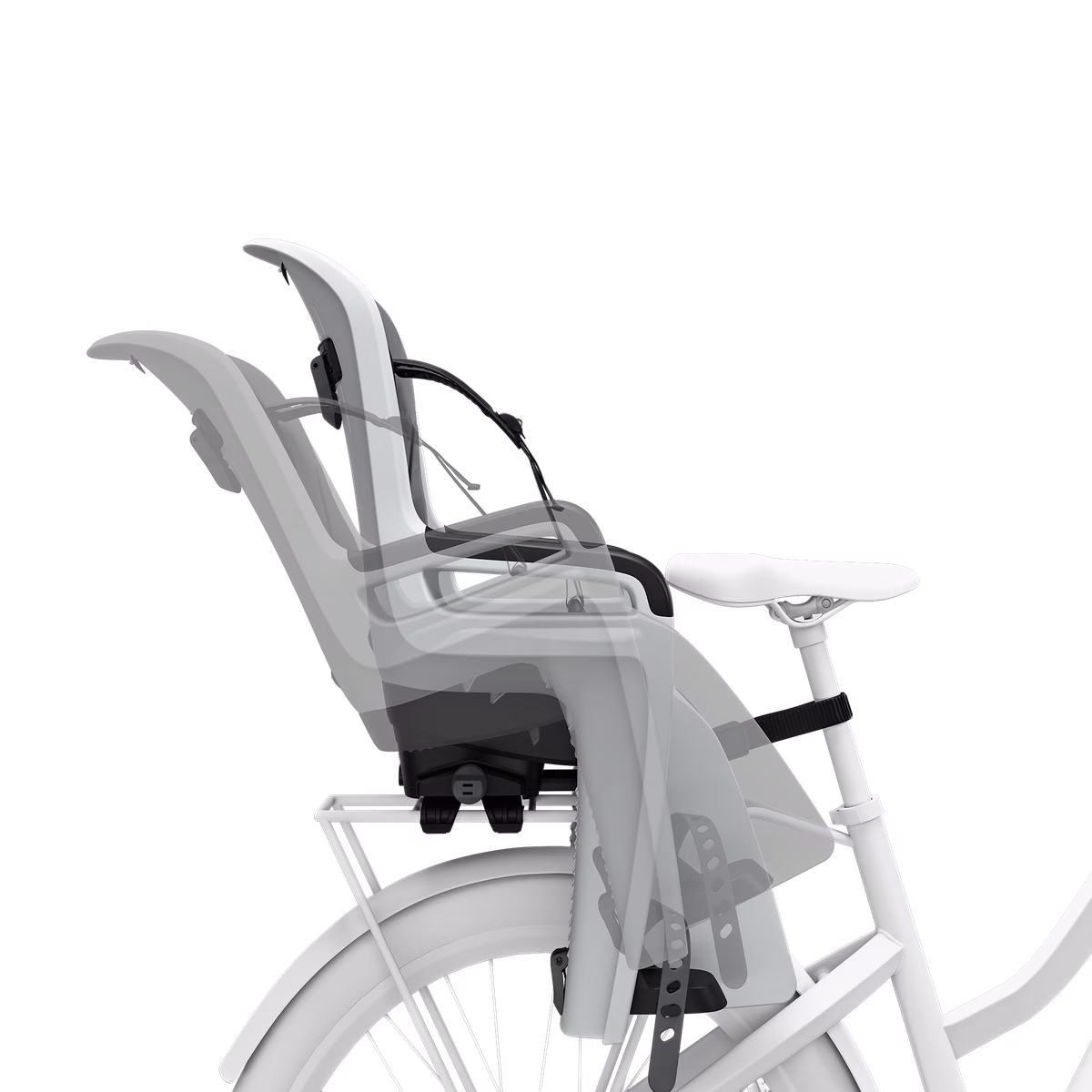 Thule RideAlong 2 Rack Mounted Child Bike Seat | Light Gray Thule RideAlong 2 Rack Mounted Child Bike Seat | Light Gray